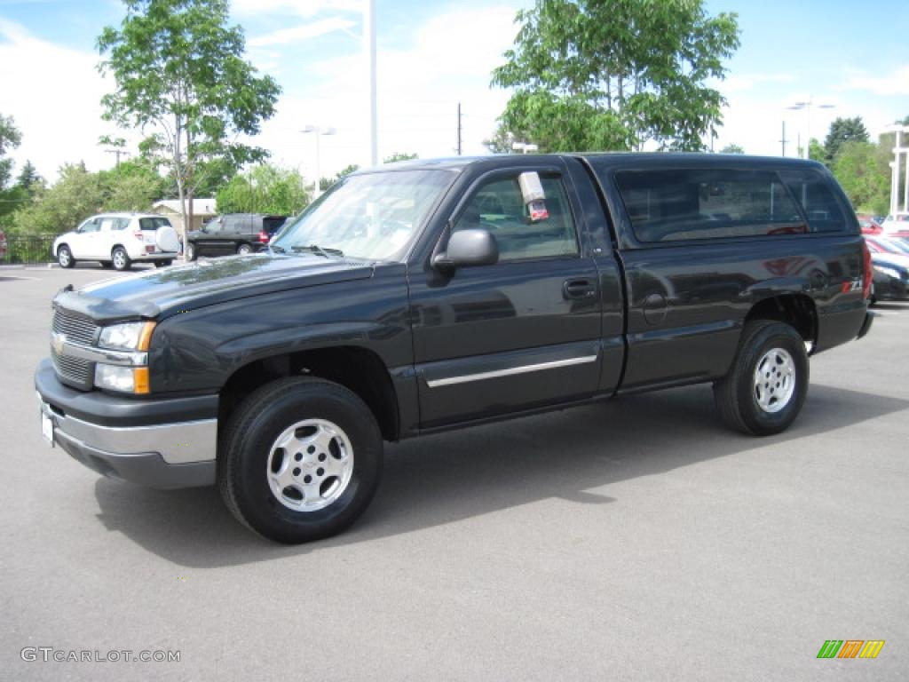 2003 Silverado 1500 Z71 Regular Cab 4x4 - Dark Gray Metallic / Tan photo #5