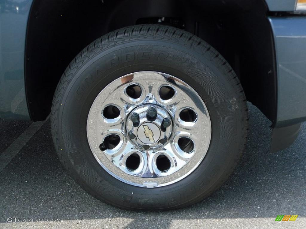 2010 Silverado 1500 LS Extended Cab - Blue Granite Metallic / Dark Titanium photo #21