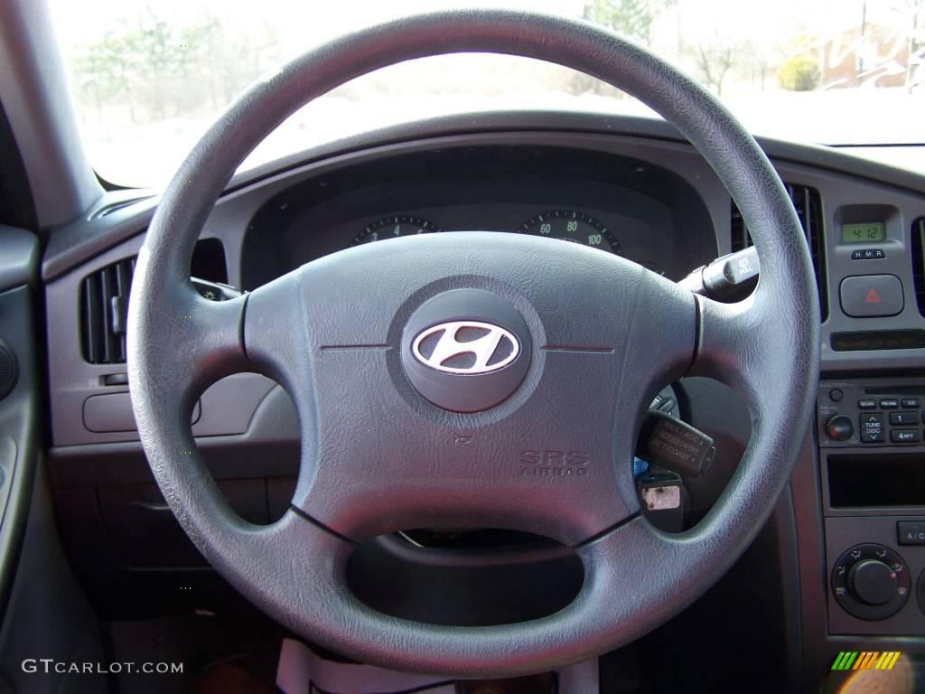 2006 Elantra GLS Sedan - Ebony Black / Gray photo #13