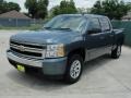 2008 Blue Granite Metallic Chevrolet Silverado 1500 LS Crew Cab 4x4  photo #7