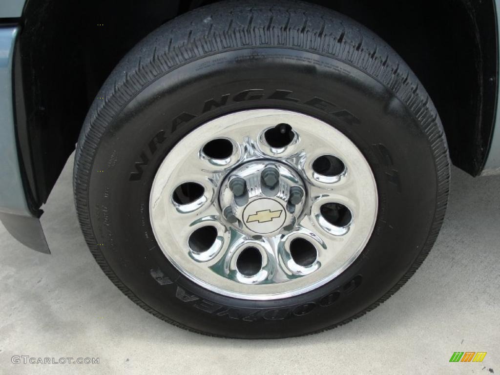 2008 Silverado 1500 LS Crew Cab 4x4 - Blue Granite Metallic / Dark Titanium photo #12