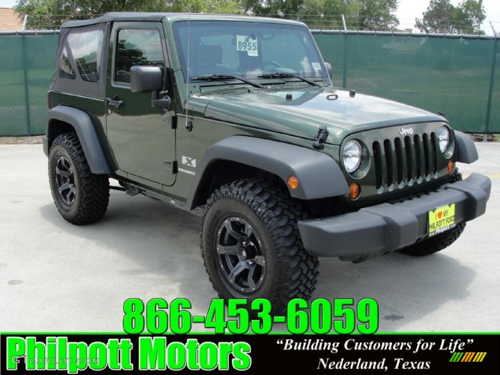 2008 Wrangler X 4x4 - Jeep Green Metallic / Dark Slate Gray/Medium Slate Gray photo #1