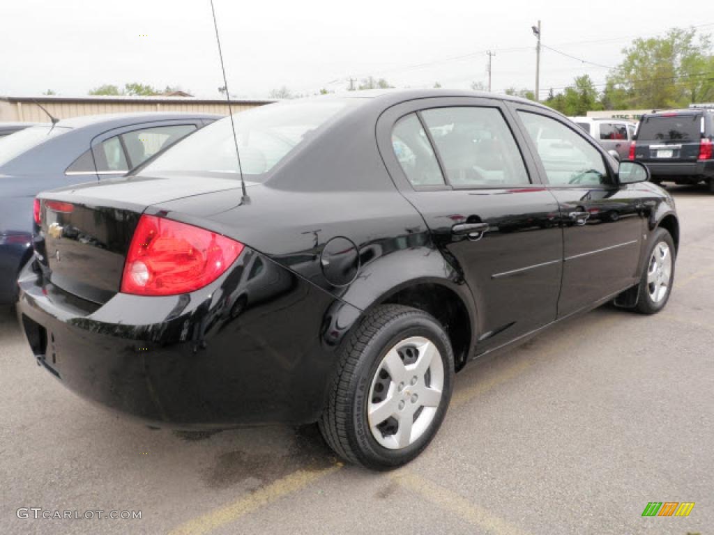 2007 Cobalt LS Sedan - Black / Gray photo #3