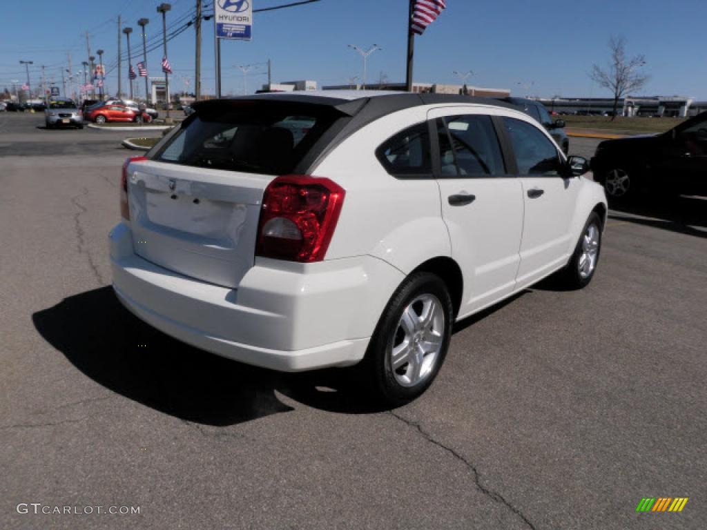 2007 Caliber SXT - Stone White / Pastel Slate Gray/Red photo #3
