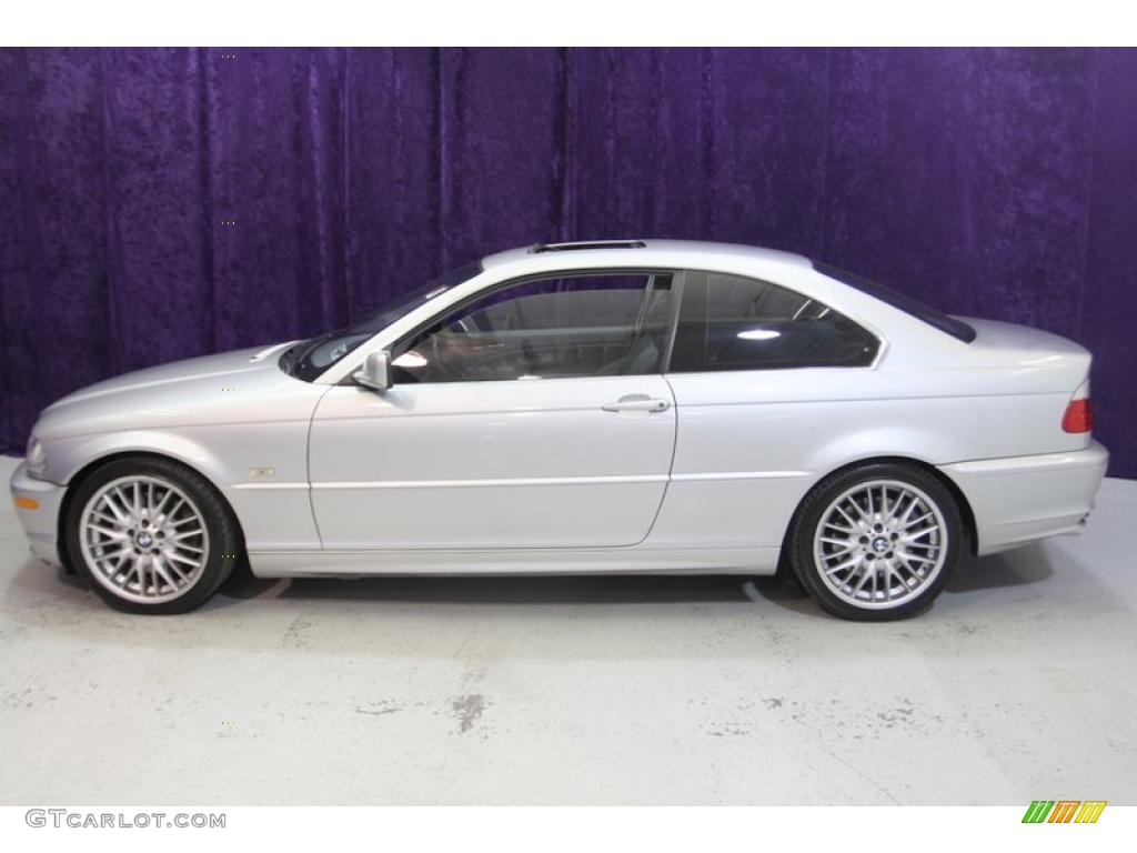 2003 3 Series 330i Coupe - Titanium Silver Metallic / Grey photo #8
