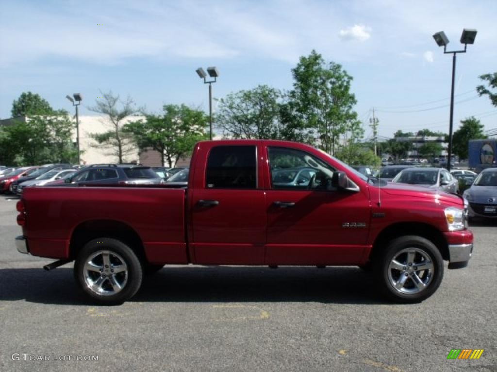 2008 Ram 1500 Big Horn Edition Quad Cab 4x4 - Inferno Red Crystal Pearl / Medium Slate Gray photo #2