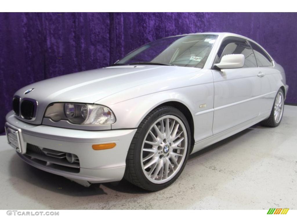 2003 3 Series 330i Coupe - Titanium Silver Metallic / Grey photo #21