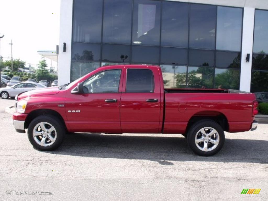 2008 Ram 1500 Big Horn Edition Quad Cab 4x4 - Inferno Red Crystal Pearl / Medium Slate Gray photo #6