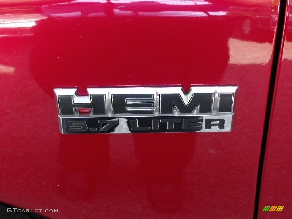 2008 Ram 1500 Big Horn Edition Quad Cab 4x4 - Inferno Red Crystal Pearl / Medium Slate Gray photo #41