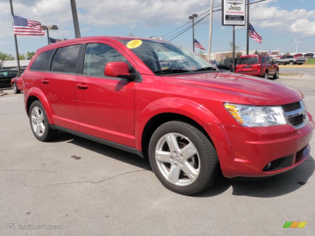 2009 Journey SXT AWD - Inferno Red Crystal Pearl / Dark Slate Gray/Light Graystone photo #1