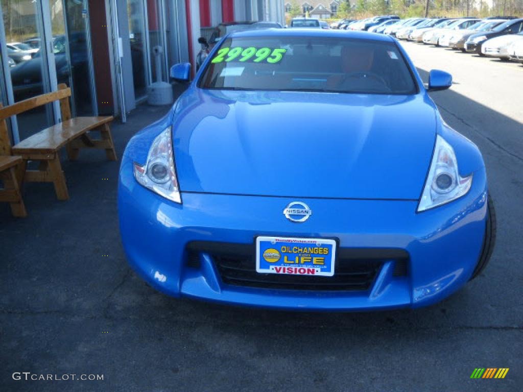 2009 370Z Touring Coupe - Monterey Blue / Persimmon Leather photo #2
