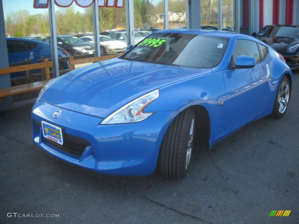 2009 370Z Touring Coupe - Monterey Blue / Persimmon Leather photo #3