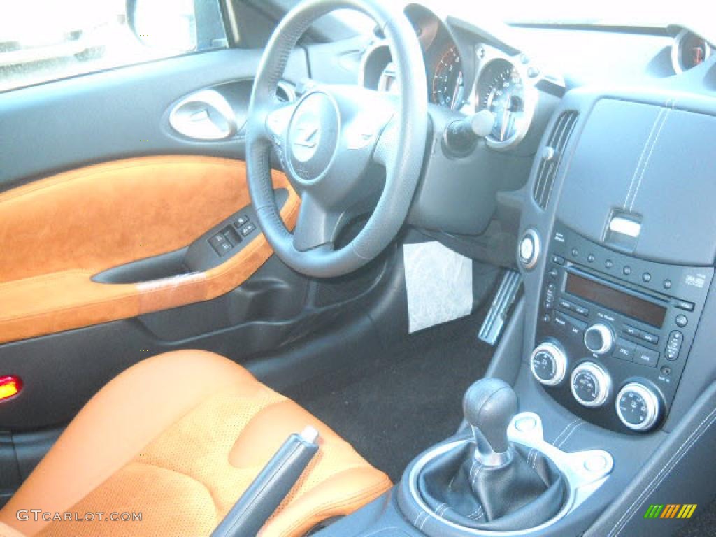 2009 370Z Touring Coupe - Monterey Blue / Persimmon Leather photo #14