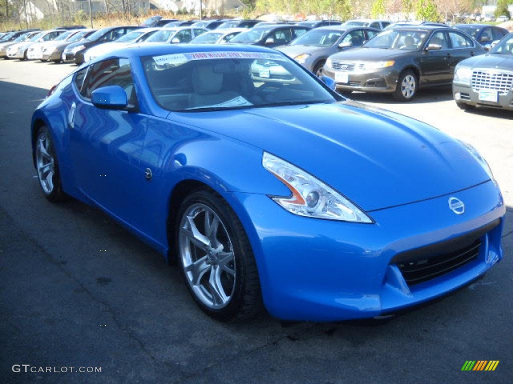 2009 370Z Sport Touring Coupe - Monterey Blue / Gray Leather photo #6