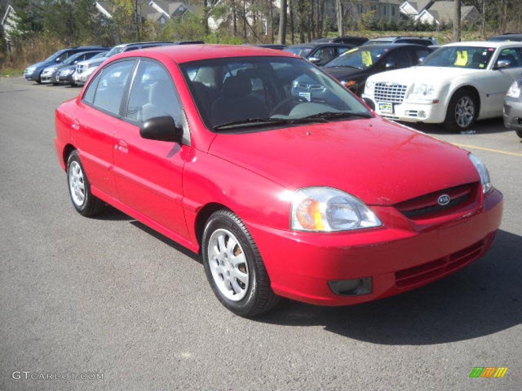 2003 Rio Sedan - Classic Red / Gray photo #2