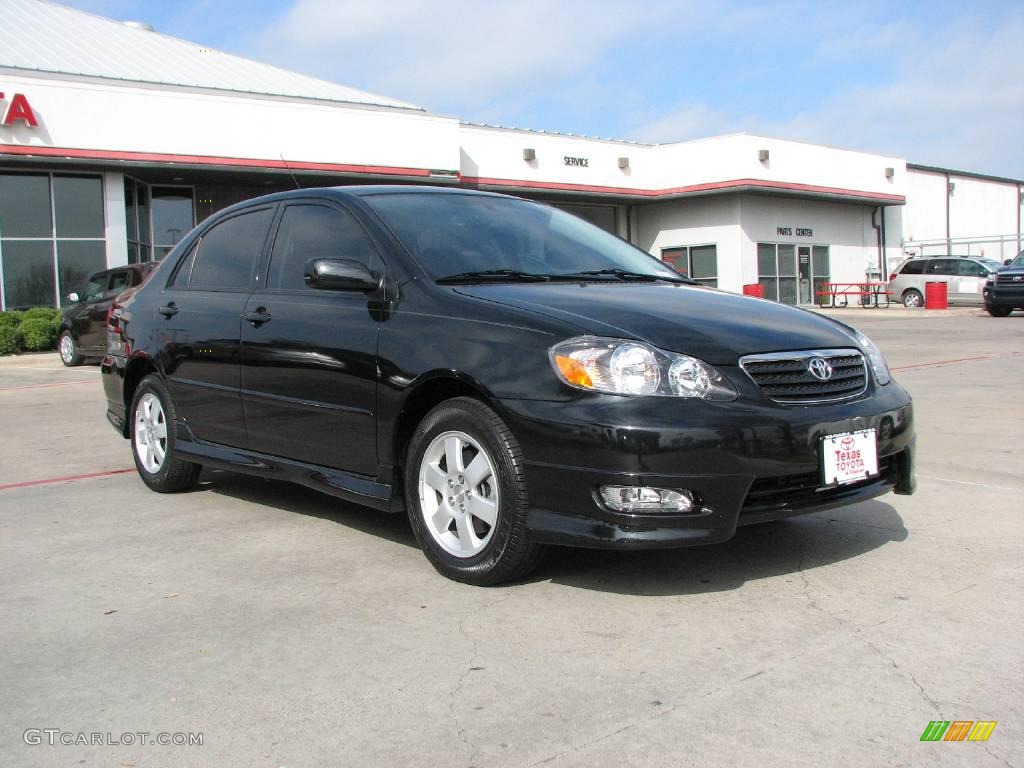 2007 Corolla S - Black Sand Pearl / Dark Charcoal photo #1