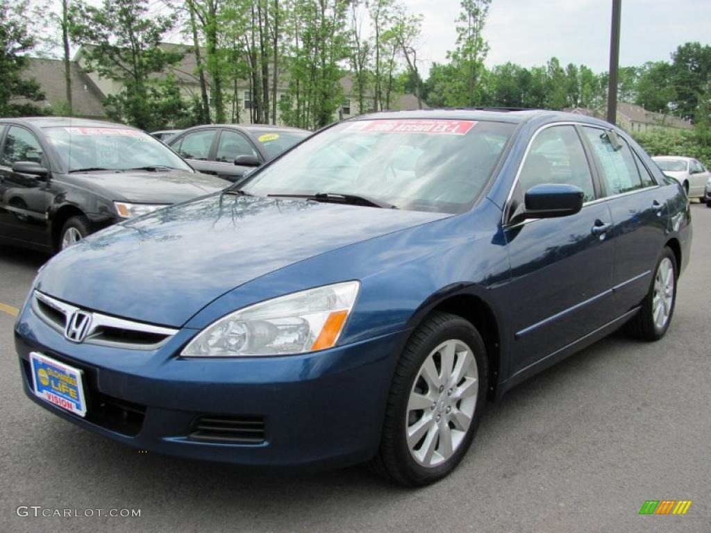2006 Accord EX-L V6 Sedan - Sapphire Blue Pearl / Black photo #1