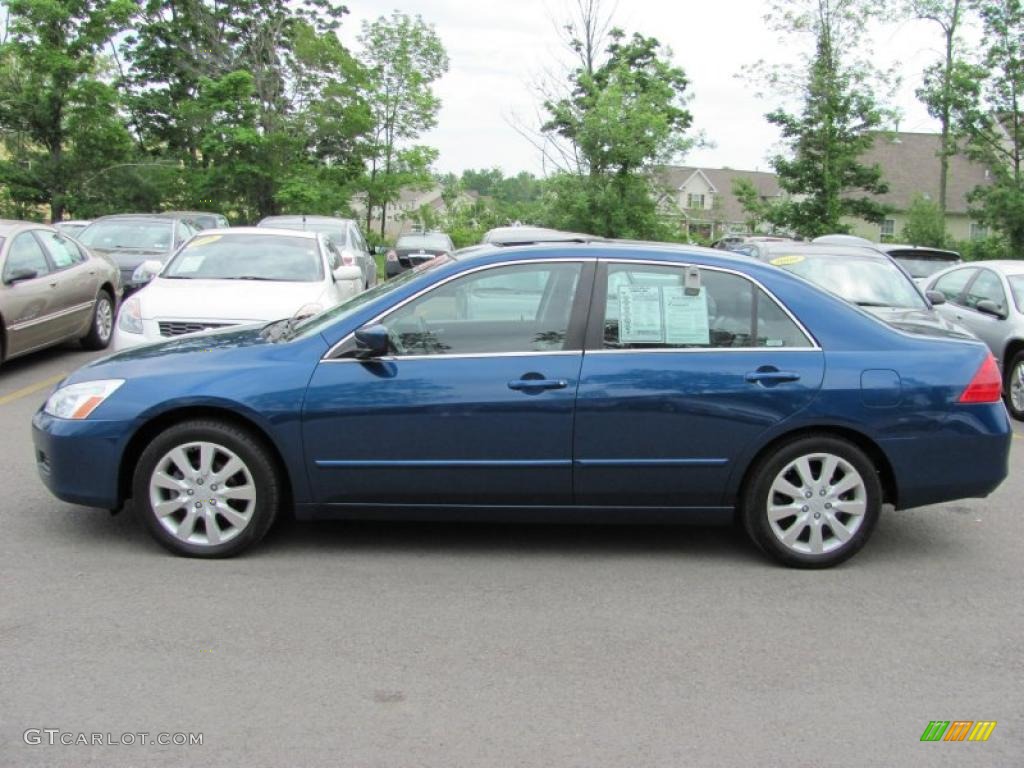 2006 Accord EX-L V6 Sedan - Sapphire Blue Pearl / Black photo #12