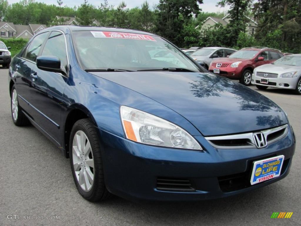 2006 Accord EX-L V6 Sedan - Sapphire Blue Pearl / Black photo #15