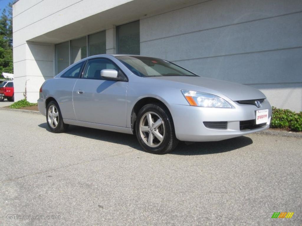 2003 Accord EX Coupe - Satin Silver Metallic / Black photo #1