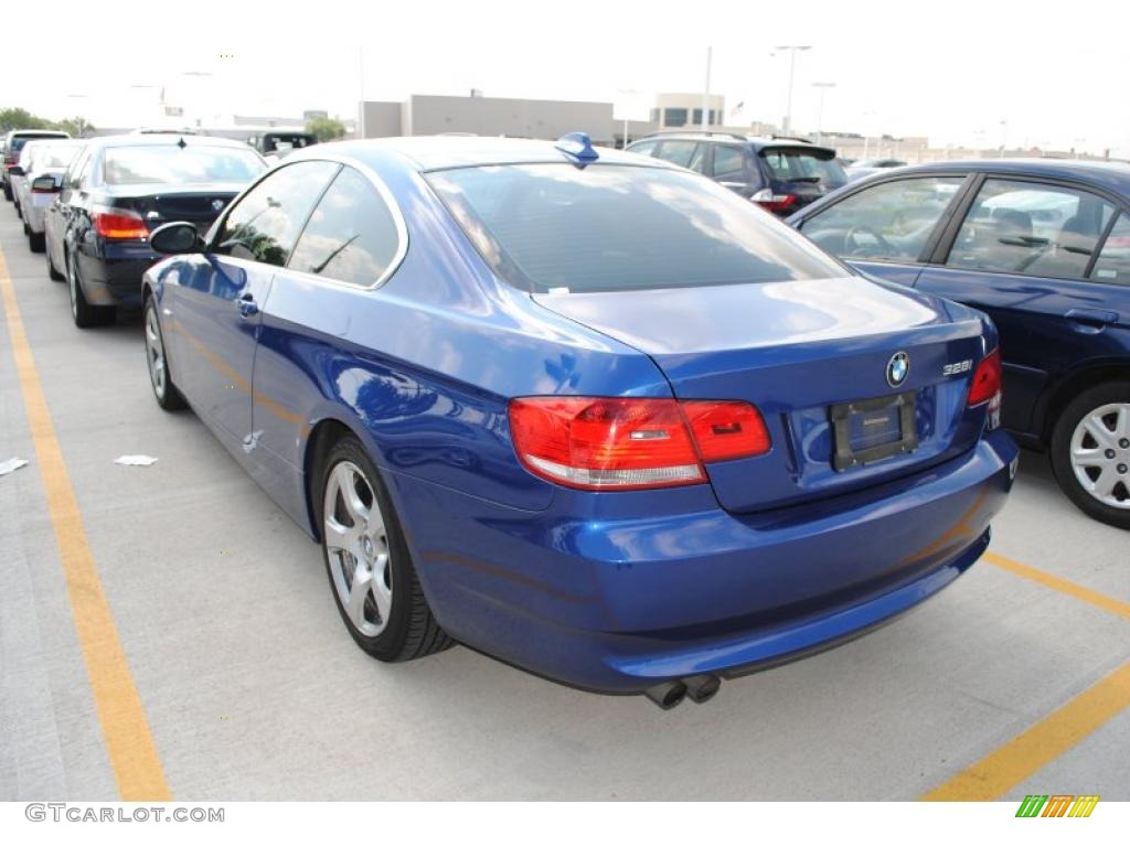 2007 3 Series 328i Coupe - Montego Blue Metallic / Saddle Brown/Black photo #3