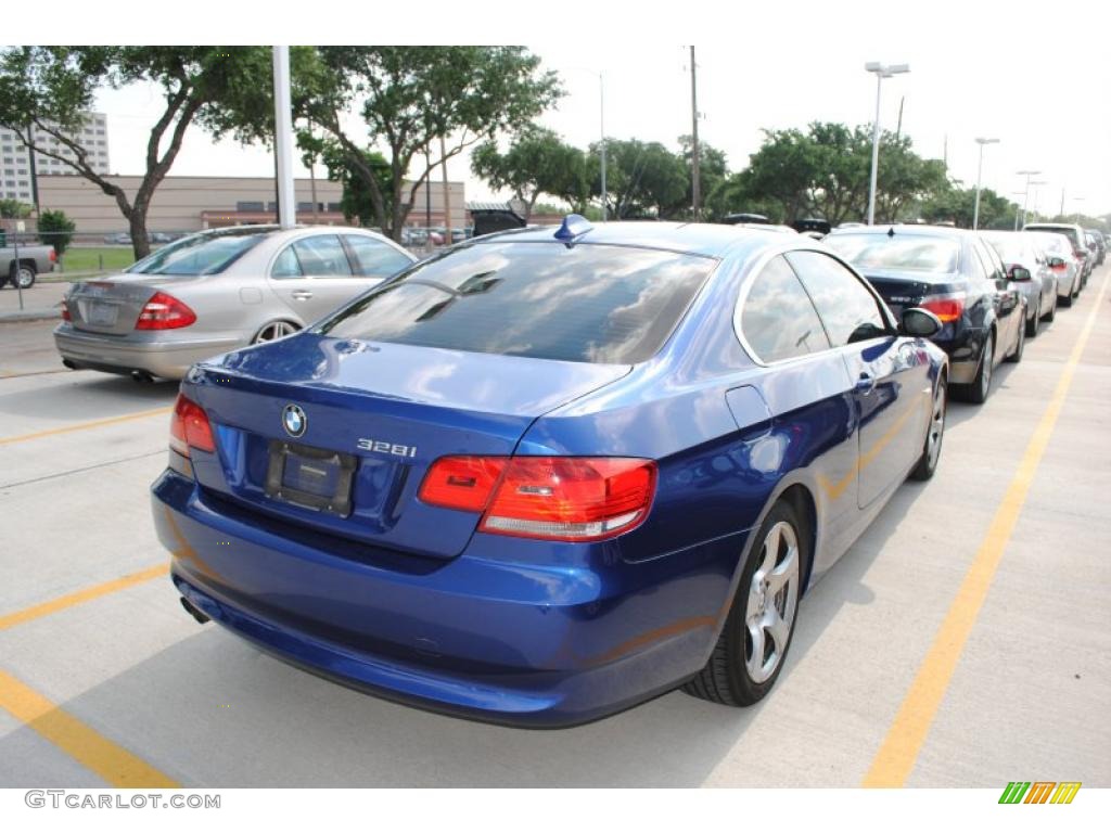 2007 3 Series 328i Coupe - Montego Blue Metallic / Saddle Brown/Black photo #4