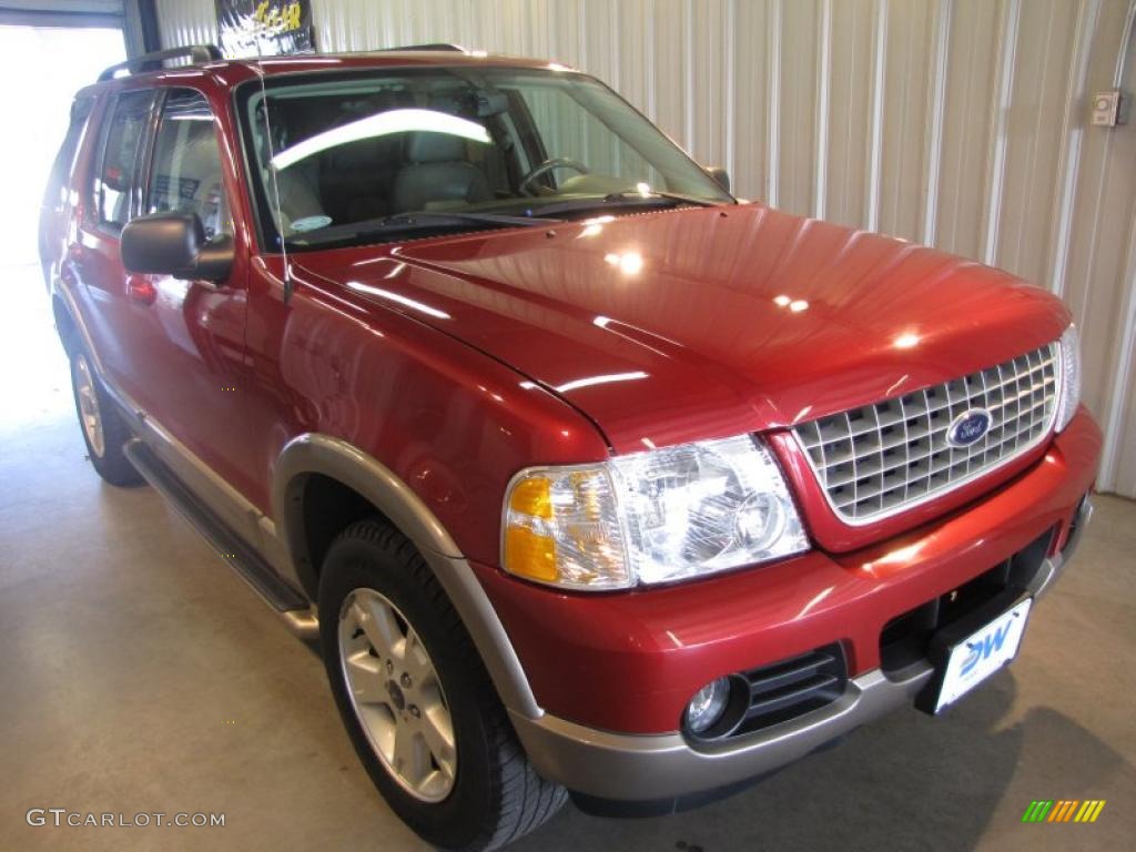 2003 Explorer Eddie Bauer 4x4 - Redfire Metallic / Medium Parchment Beige photo #1