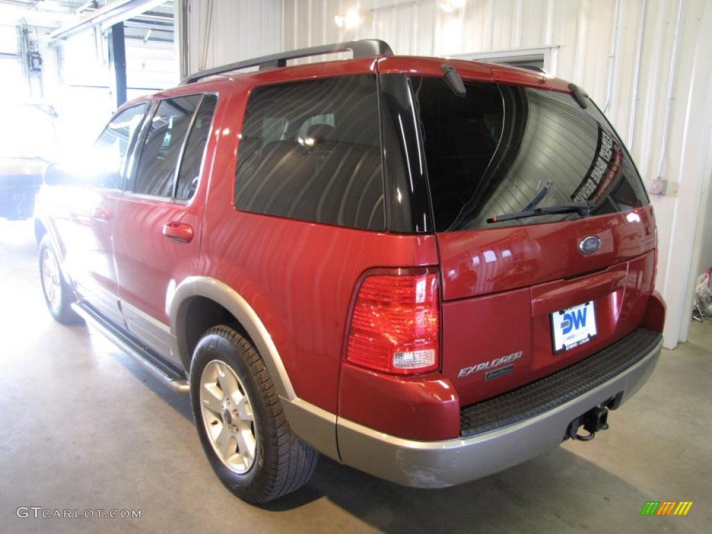 2003 Explorer Eddie Bauer 4x4 - Redfire Metallic / Medium Parchment Beige photo #5