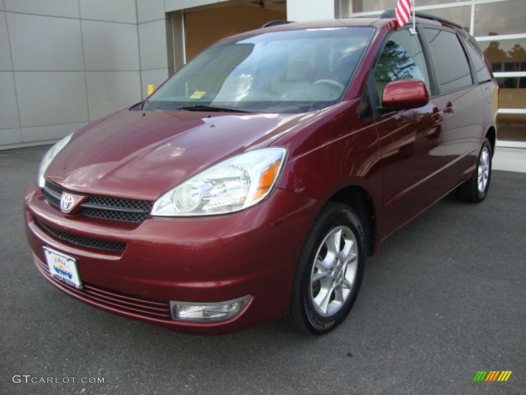 2005 Sienna XLE AWD - Salsa Red Pearl / Taupe photo #1