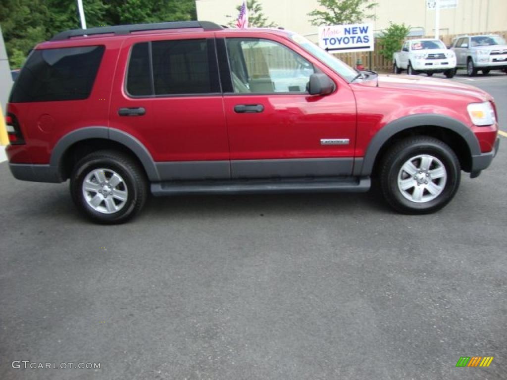 2006 Explorer XLT 4x4 - Redfire Metallic / Stone photo #6