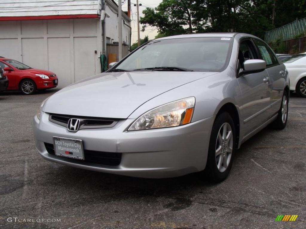 2003 Accord EX V6 Sedan - Satin Silver Metallic / Black photo #3