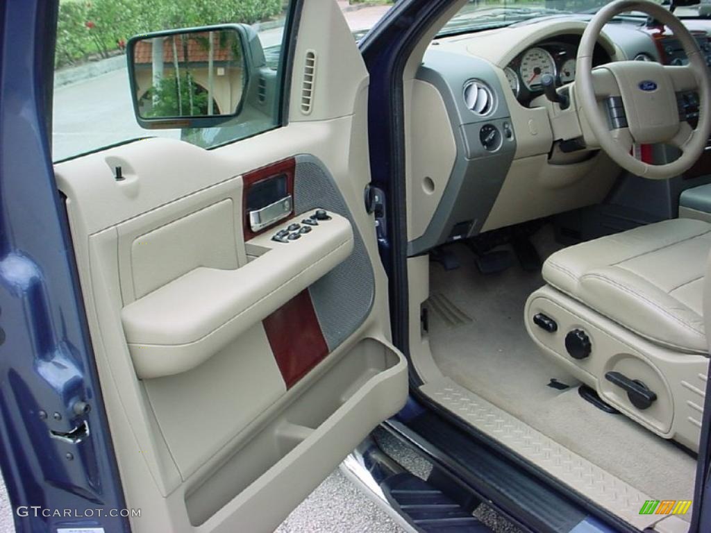 2006 F150 Lariat SuperCrew - Medium Wedgewood Blue Metallic / Tan photo #16