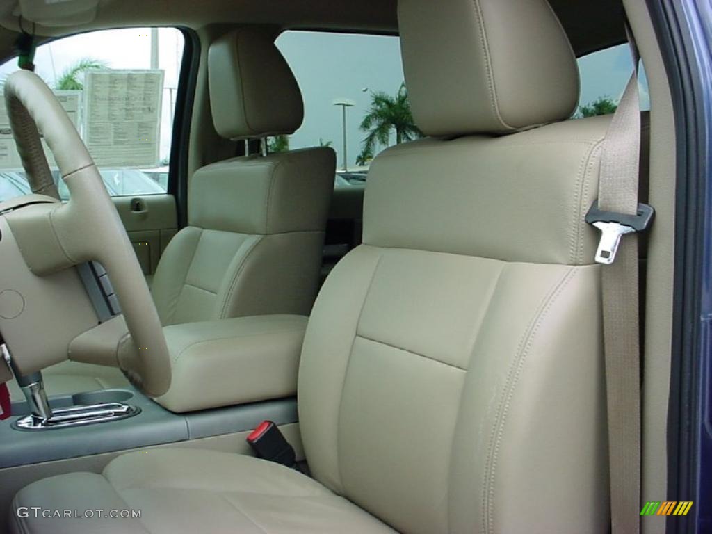 2006 F150 Lariat SuperCrew - Medium Wedgewood Blue Metallic / Tan photo #17