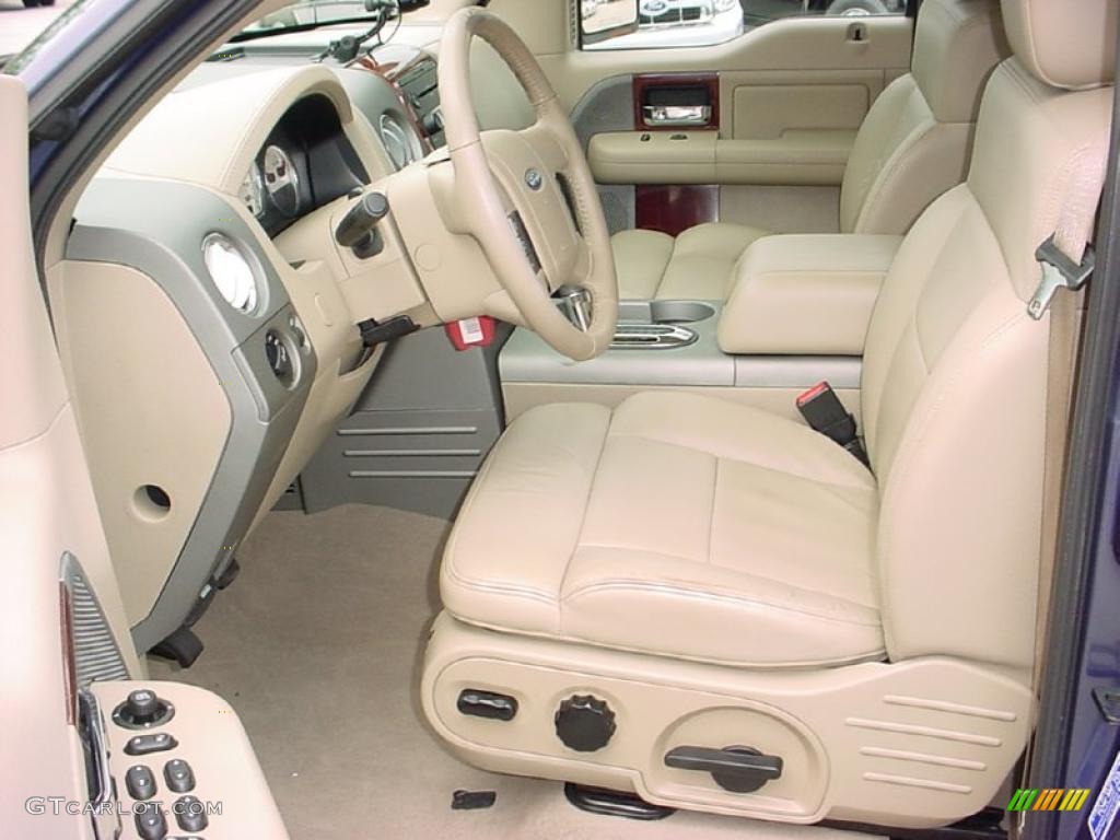 2006 F150 Lariat SuperCrew - Medium Wedgewood Blue Metallic / Tan photo #18