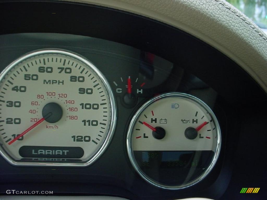 2006 F150 Lariat SuperCrew - Medium Wedgewood Blue Metallic / Tan photo #30