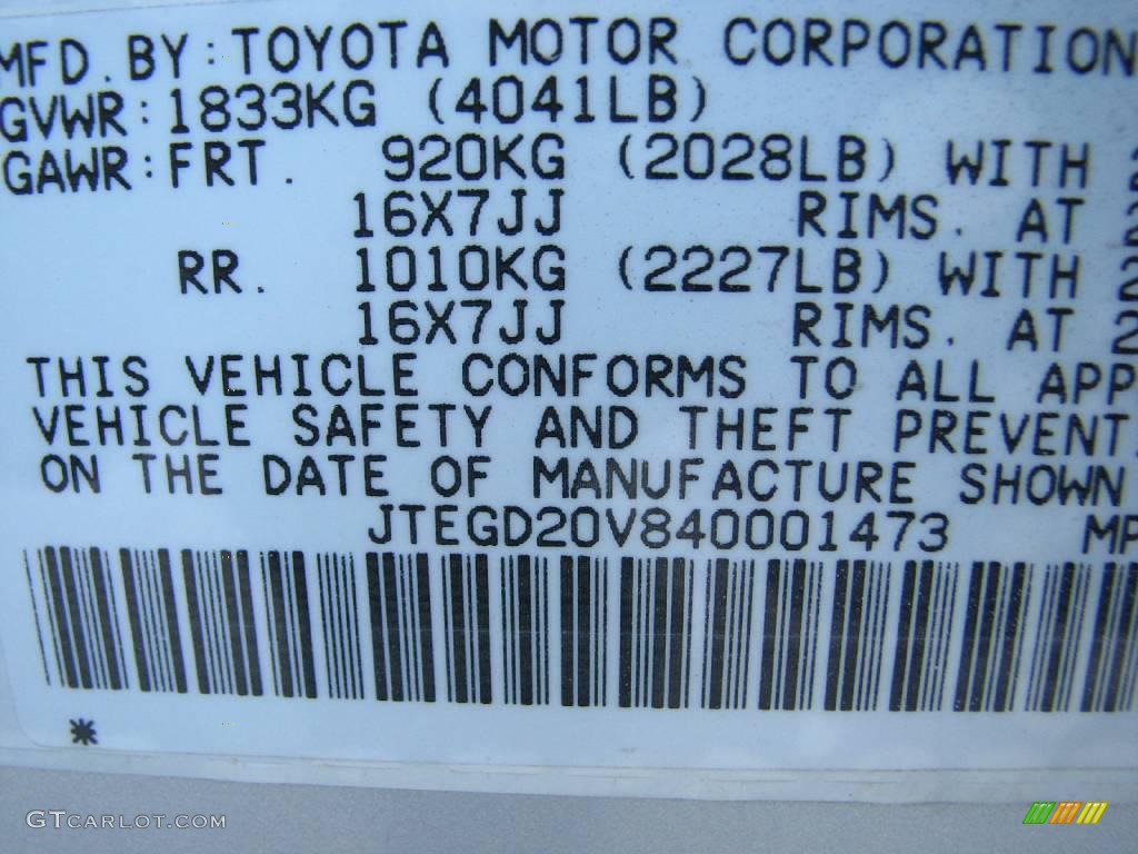 2004 RAV4  - Titanium Metallic / Dark Charcoal photo #15