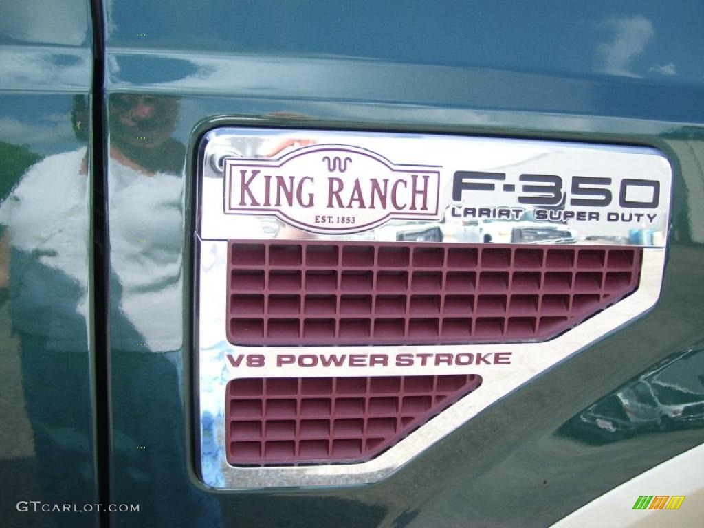 2010 F350 Super Duty King Ranch Crew Cab 4x4 - Forest Green Metallic / Chaparral Leather photo #10