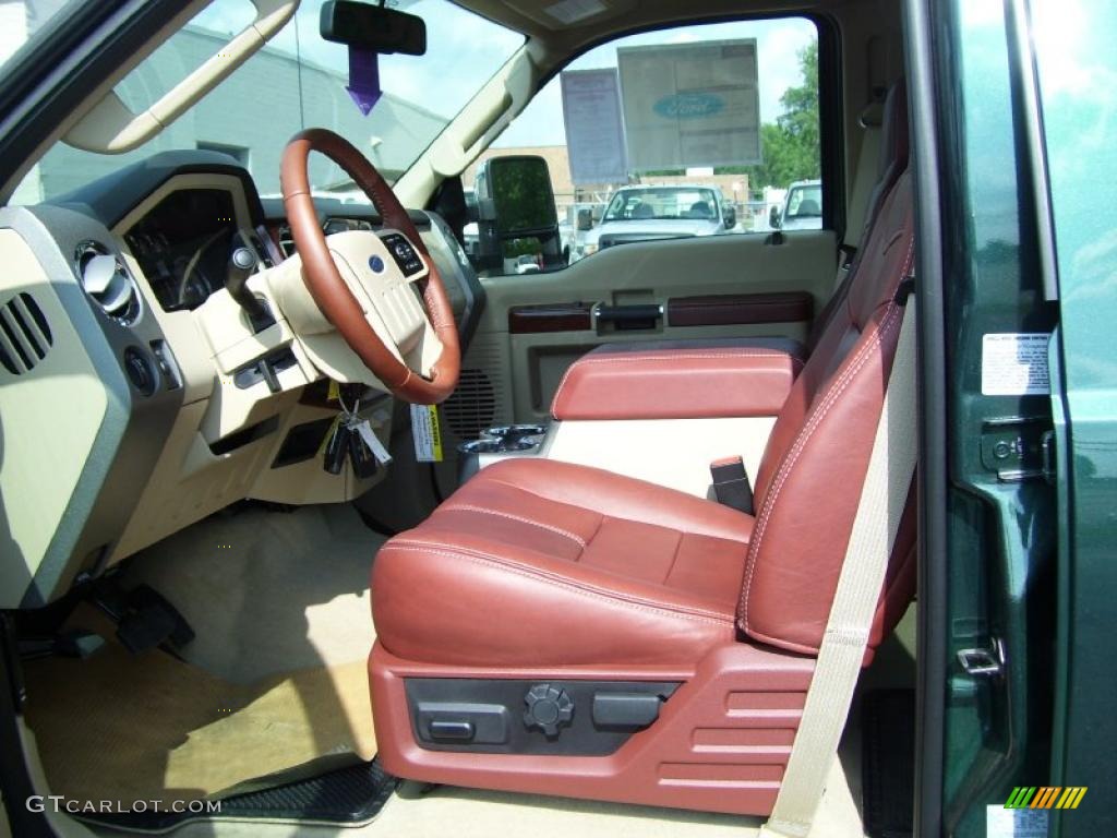 2010 F350 Super Duty King Ranch Crew Cab 4x4 - Forest Green Metallic / Chaparral Leather photo #13
