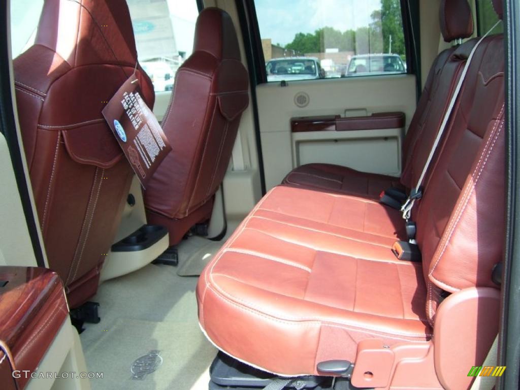 2010 F350 Super Duty King Ranch Crew Cab 4x4 - Forest Green Metallic / Chaparral Leather photo #16