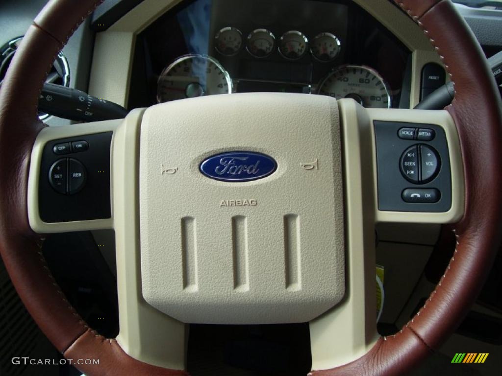 2010 F350 Super Duty King Ranch Crew Cab 4x4 - Forest Green Metallic / Chaparral Leather photo #18