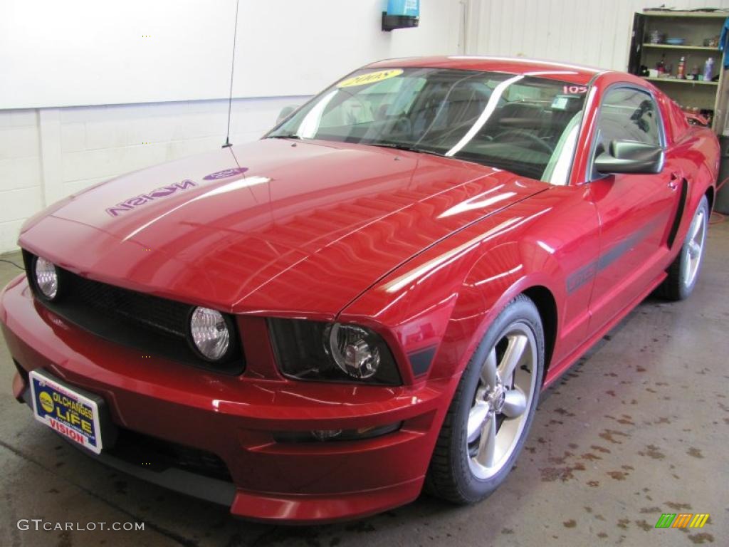 2008 Mustang GT/CS California Special Coupe - Dark Candy Apple Red / Charcoal Black/Dove photo #1