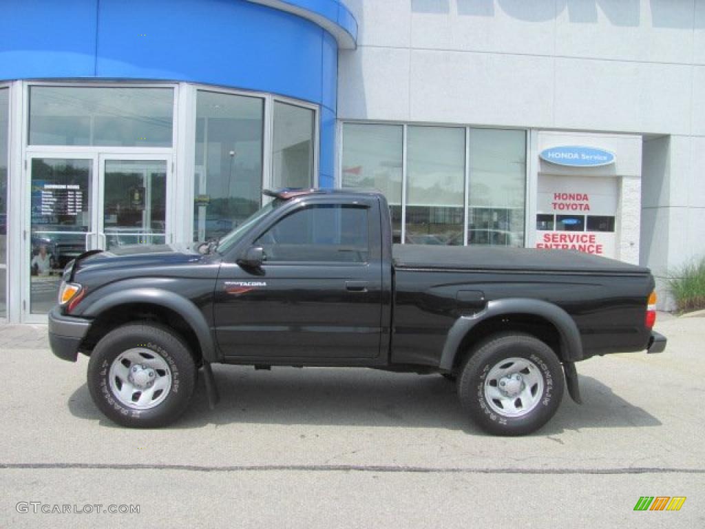 2003 Tacoma Regular Cab 4x4 - Black Sand Pearl / Charcoal photo #3