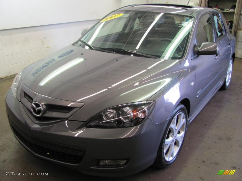 2008 MAZDA3 s Sport Hatchback - Galaxy Gray Mica / Black photo #1