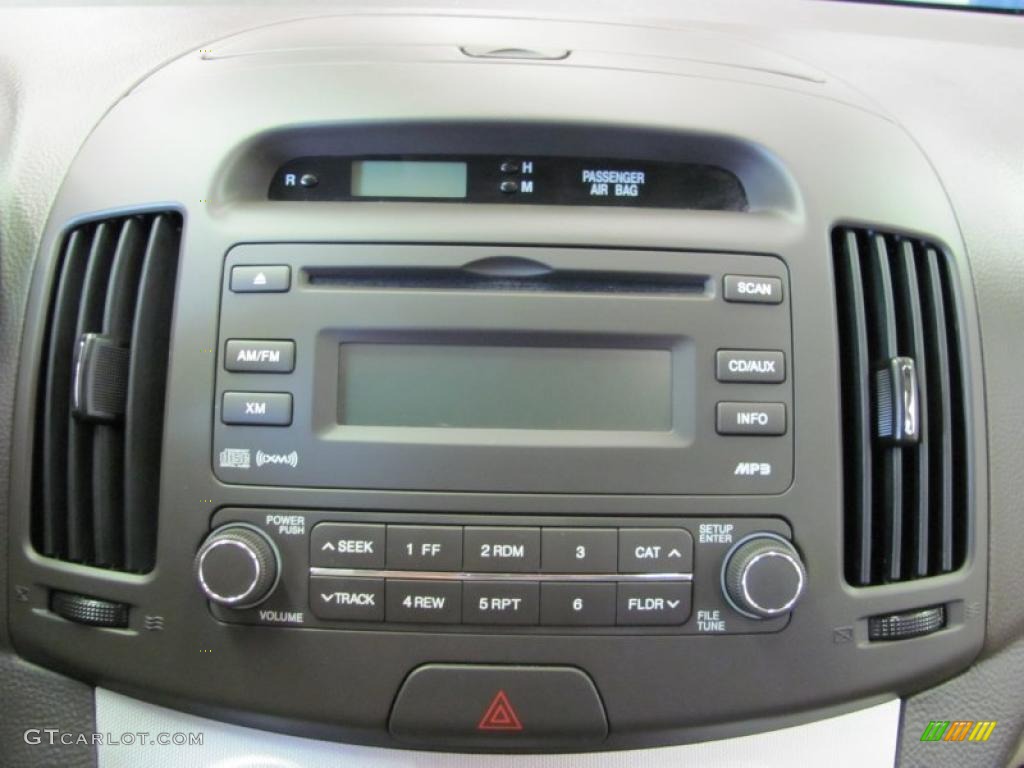 2009 Elantra GLS Sedan - Black Pearl / Beige photo #5