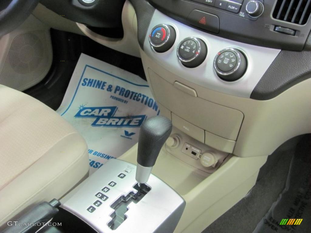 2009 Elantra GLS Sedan - Black Pearl / Beige photo #8