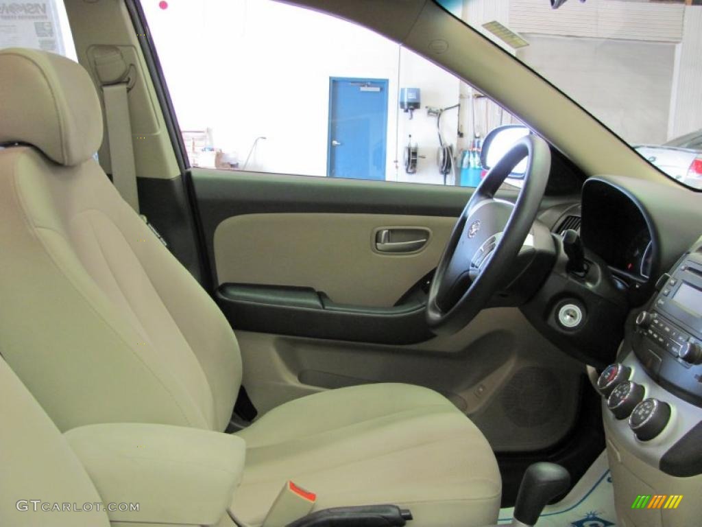 2009 Elantra GLS Sedan - Black Pearl / Beige photo #17