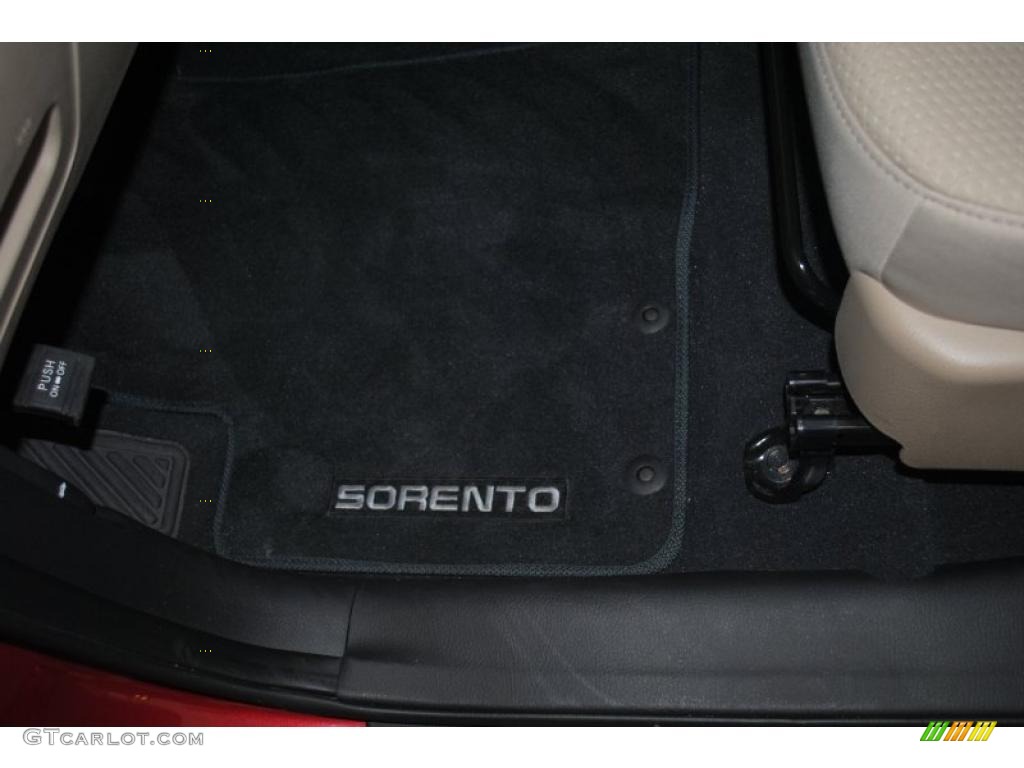 2011 Sorento LX AWD - Spicy Red / Beige photo #45