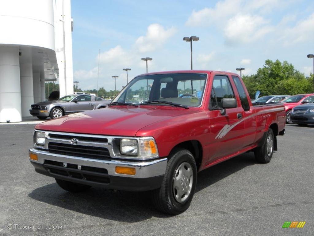 1993 Pickup Deluxe Extended Cab - Garnet Red Pearl / Gray photo #6