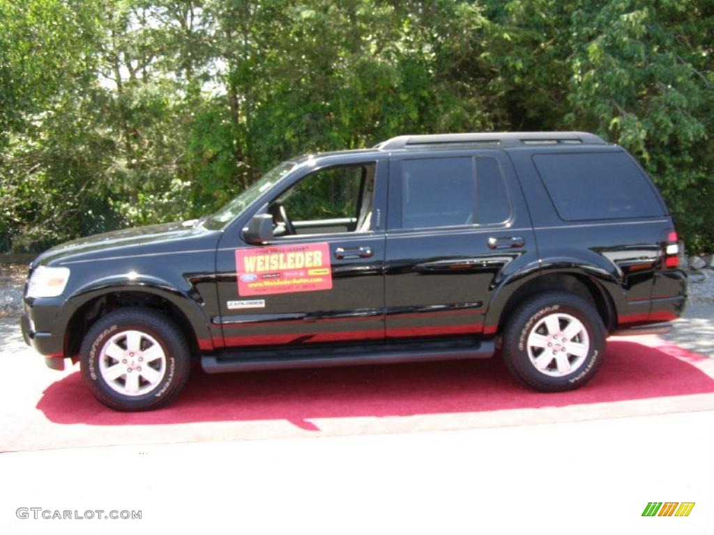 2008 Explorer XLT 4x4 - Black / Black/Stone photo #12