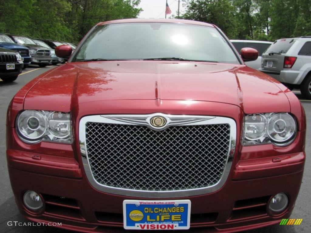 2007 300 C SRT8 - Inferno Red Crystal Pearlcoat / Dark Slate Gray/Light Graystone photo #15